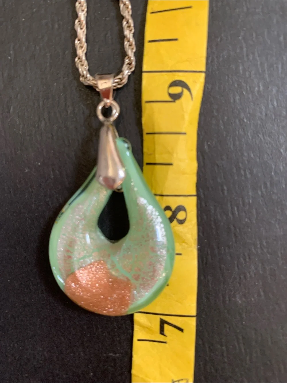 Made in Italy Sterling Silver Murano Glass Teardrop Necklace & Earring Set